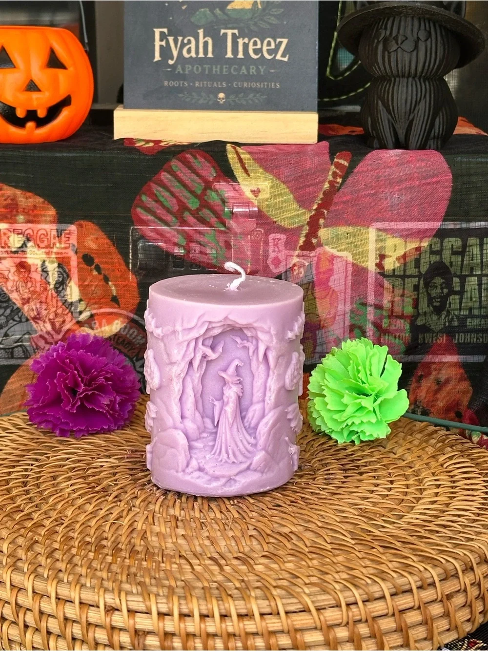 Lavender Witch in the Woods Pillar Candle